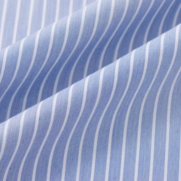 Nao Striped Shirt in Cotton Poplin, Blue Stripe, Size S - Picture 4 of 13